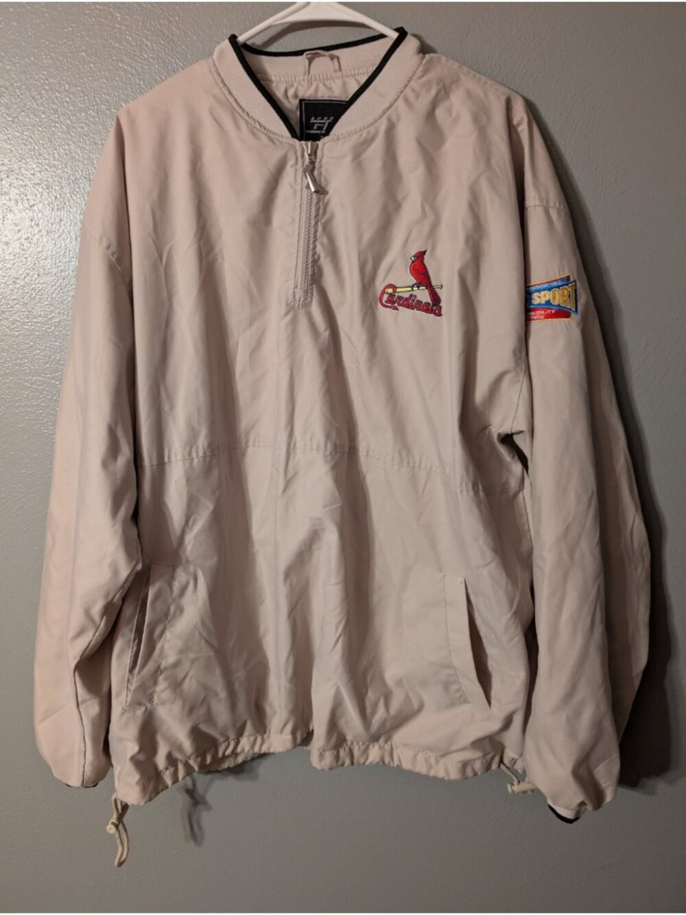 Vintage 90s St Louis Cardinals Anheuser Busch Good Sport Pullover Jacket Mens L